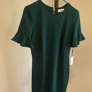 Green sheath dress Calvin Klein NWT